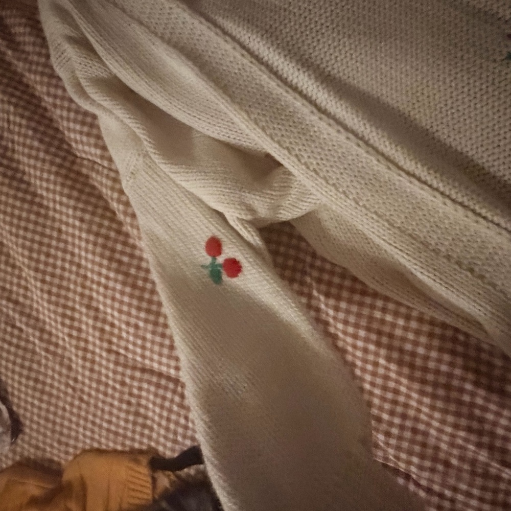 torrid Cream Cardigan with Red Cherry Embroidery - Picture 2 of 4